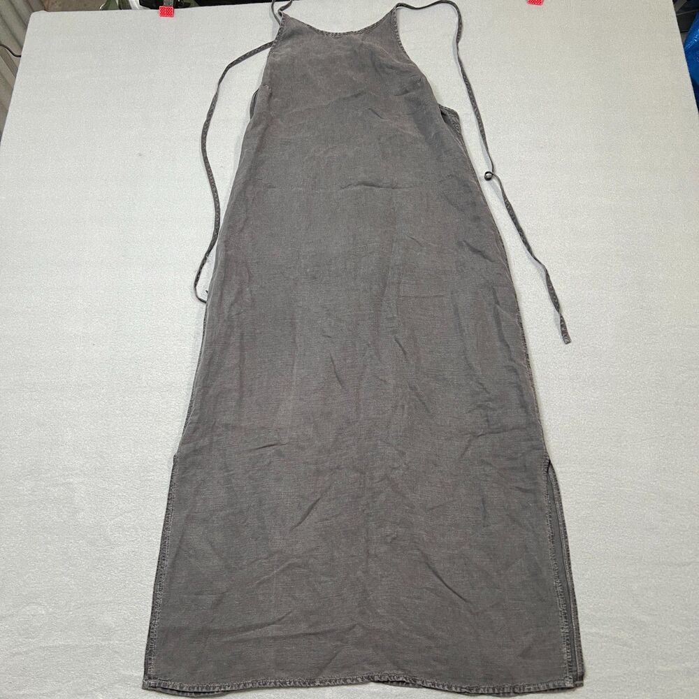 James Perse Maxi Dress Women's Size 1 Black Halter Neck Sleeveless Side Slits